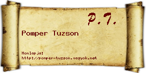 Pomper Tuzson névjegykártya